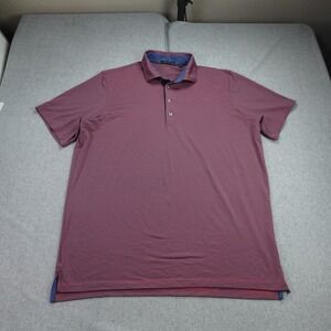 Greyson Polo Shirt Mens XL Multicolor Saranac Striped Short Sleeve Golf Stretch